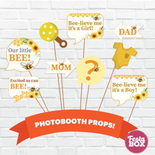 Party Props for Baby Shower – Honeybee Collection by Festabox