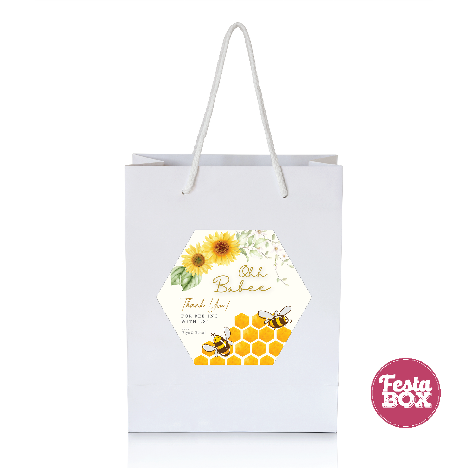 Return Gift Bags for Baby Shower – Honeybee Collection by Festabox-Option 2