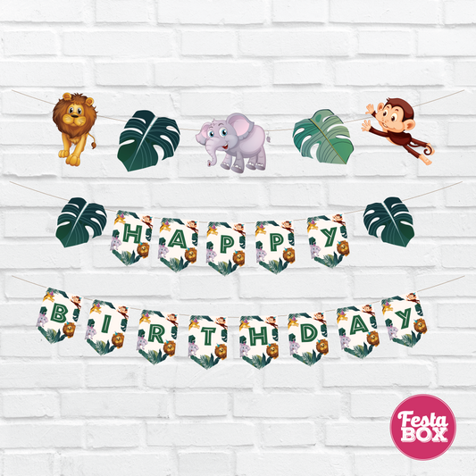 Background Banner for Birthday Party Decoration under Jungle Safari Theme by Festabox