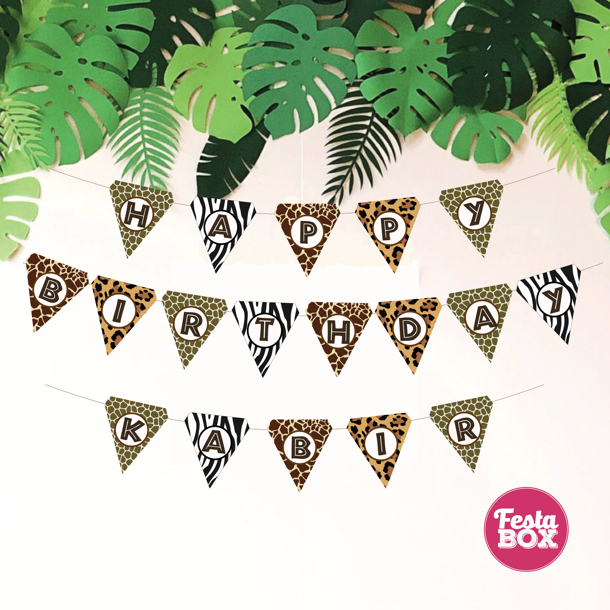 Background Banner for Birthday Party Decoration under Jungle Safari Theme by Festabox