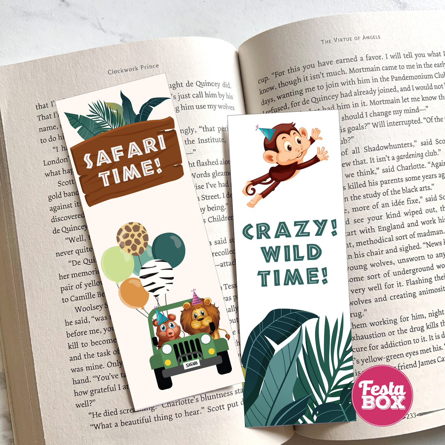 Bookmark under Jungle Safari Birthday Party Theme Collection by Festabox