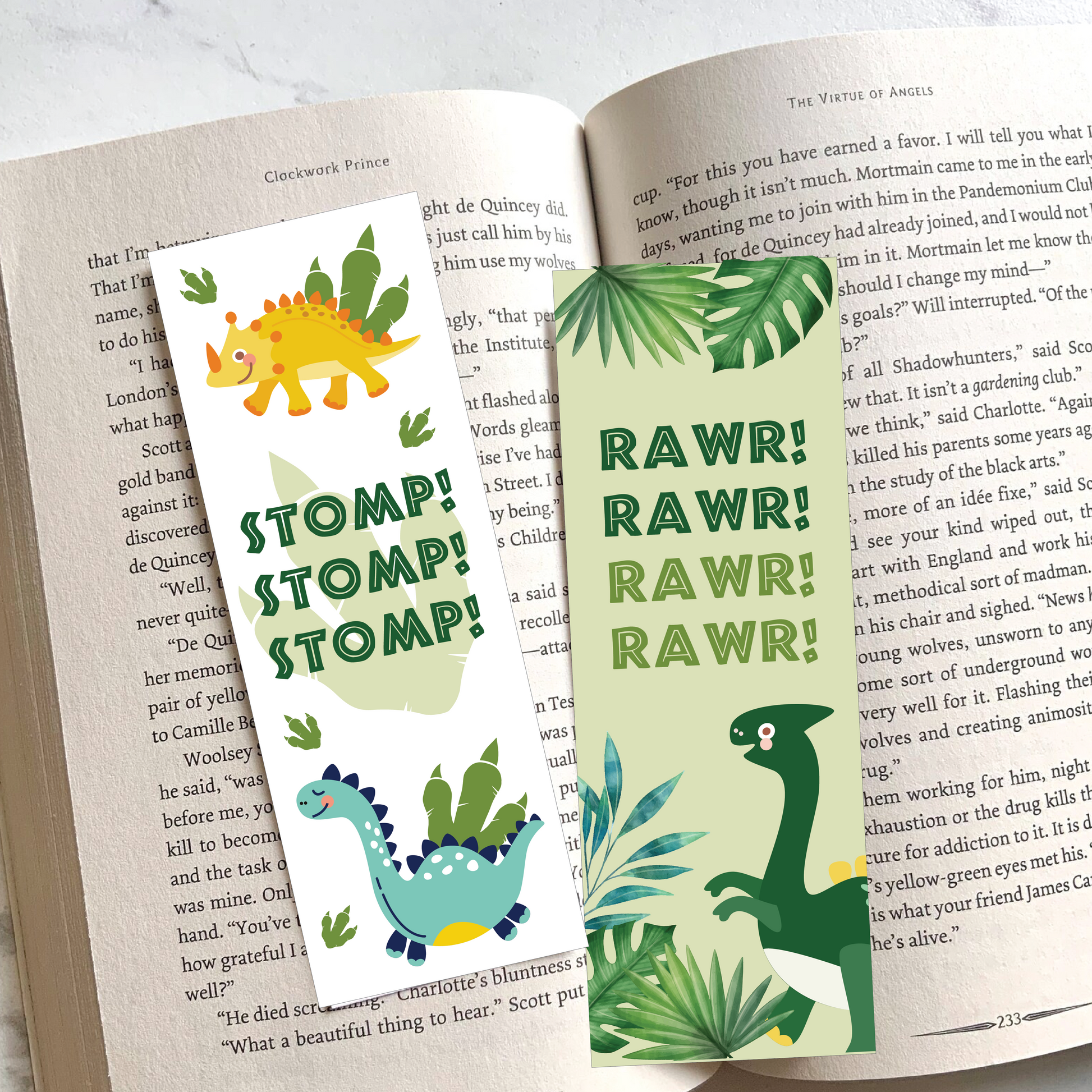 Bookmark – Dinosaur Birthday Party Theme (Set of 6)