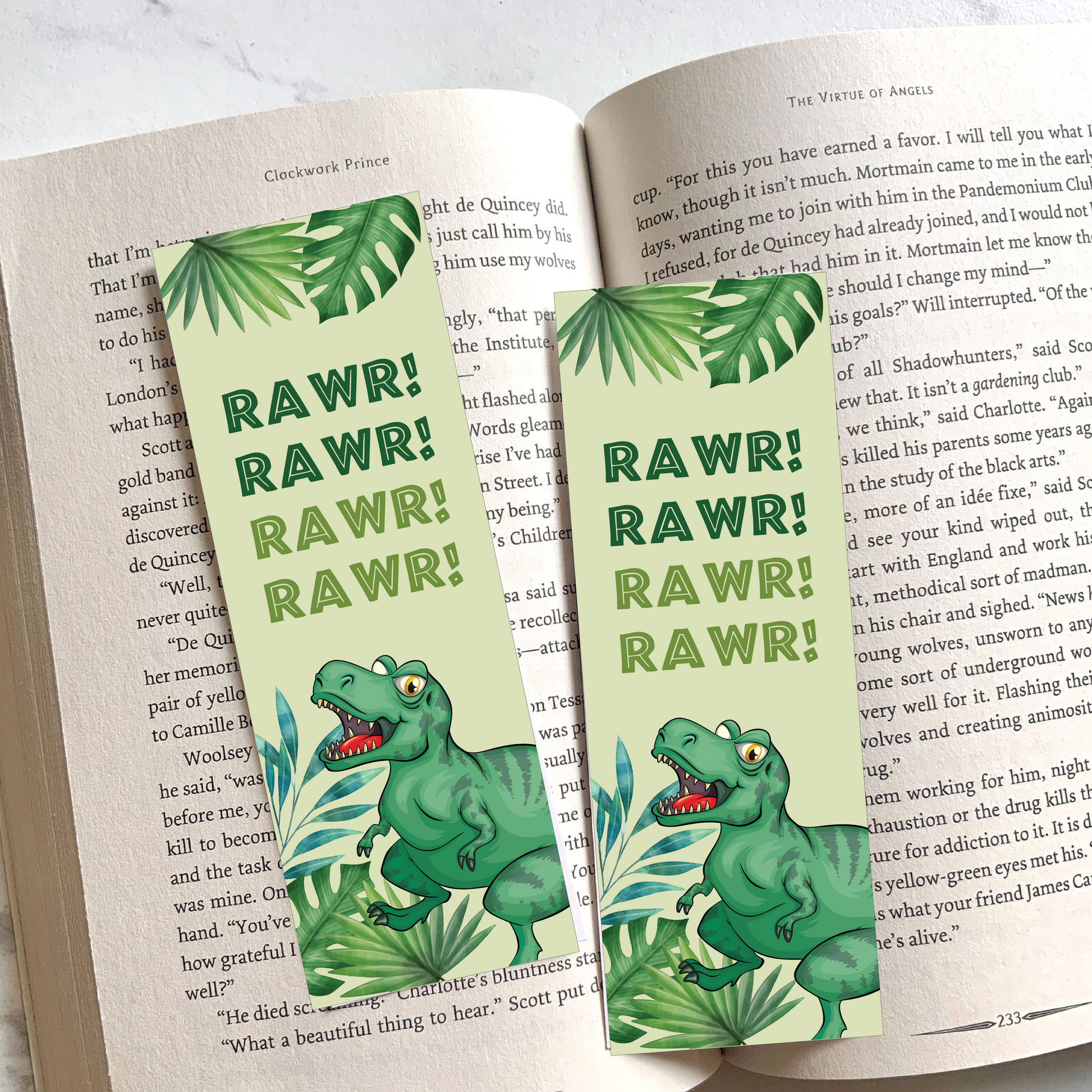 Bookmark – Dinosaur Birthday Party Theme (Set of 6)