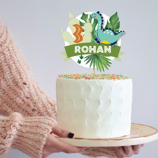 Cake Topper for Birthday Party Decoration - Dinosaur Theme