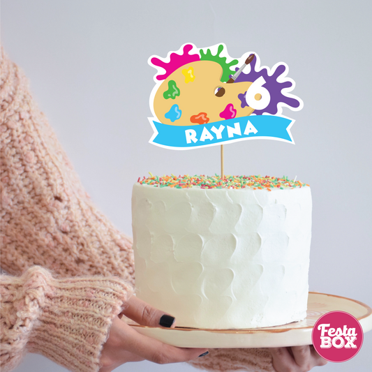 Cake Topper for Baby Shower - Arts Theme by Festabox