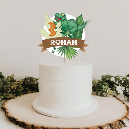 Cake Topper for Birthday Party Decoration - Dinosaur Theme