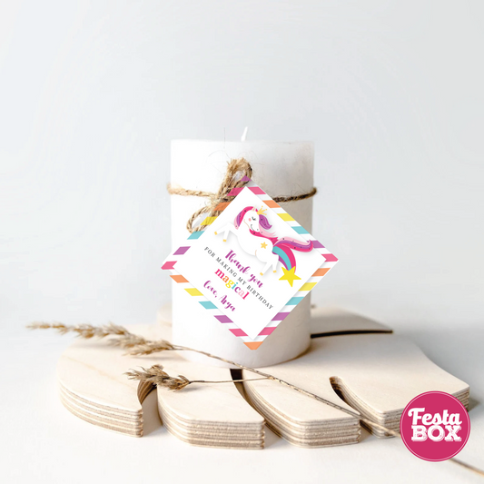 Gift Tags under the Unicorn Theme by Festabox for Birthday Party Decorations