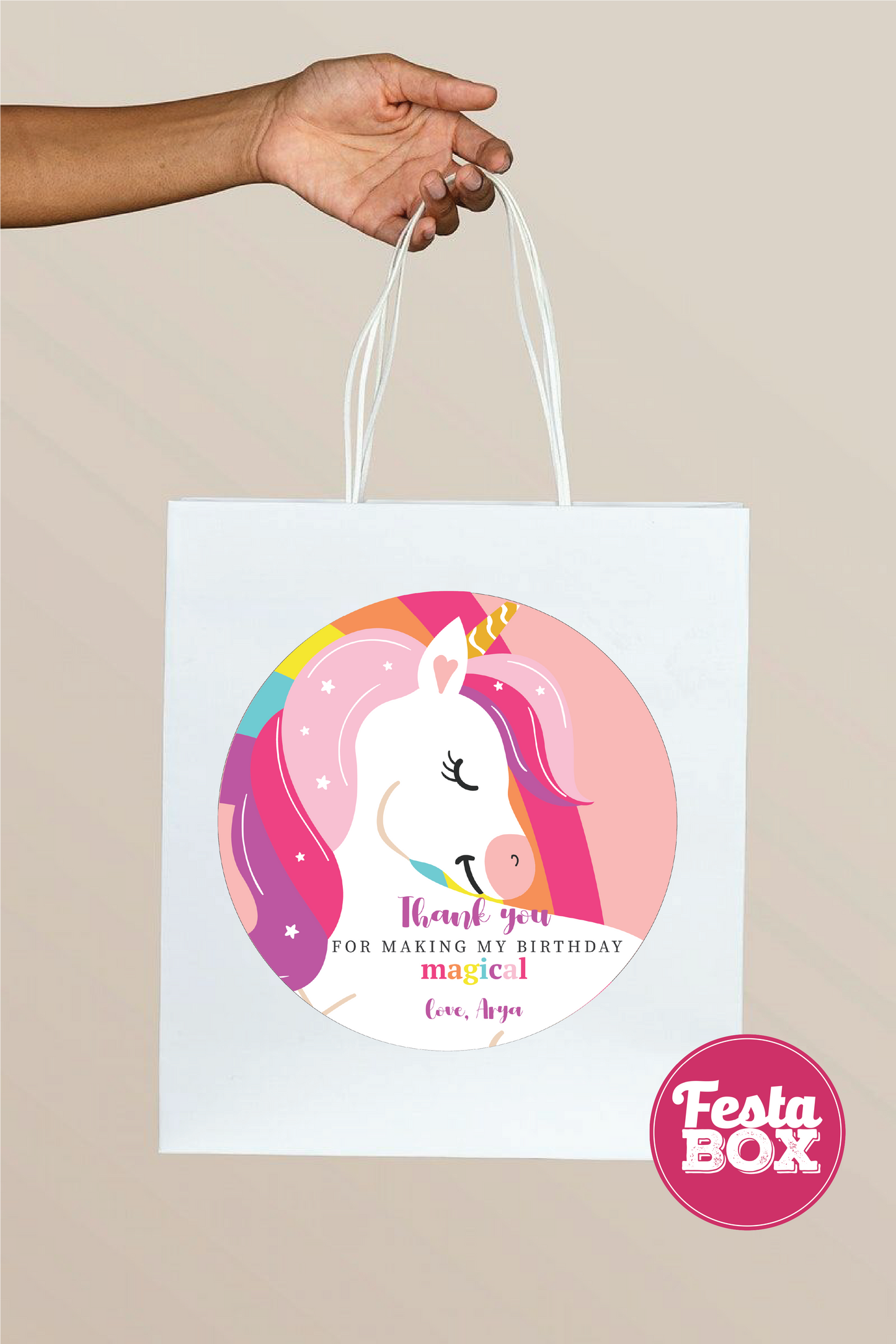 Unicorn Magic Theme Gift Bag