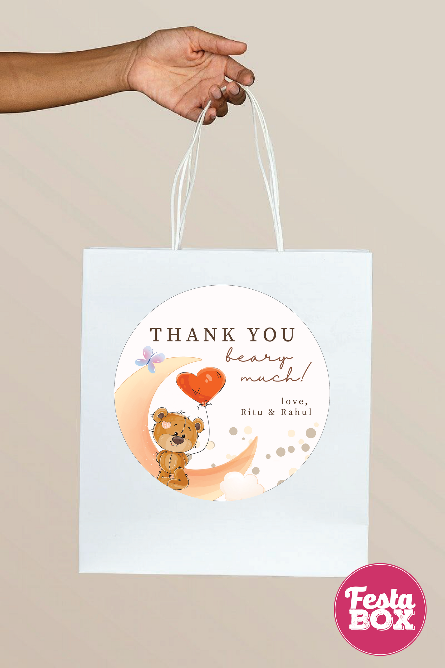 Return Gift Bag under the Teddy Bear Collection by Festabox for Baby Shower