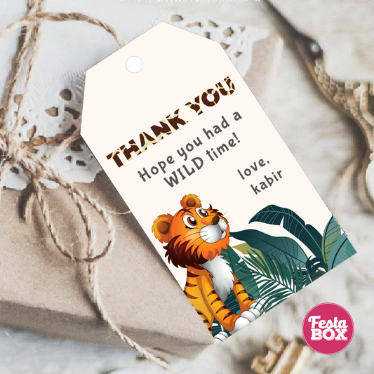Gift Tags under Jungle Safari Birthday Party Theme Collection by Festabox