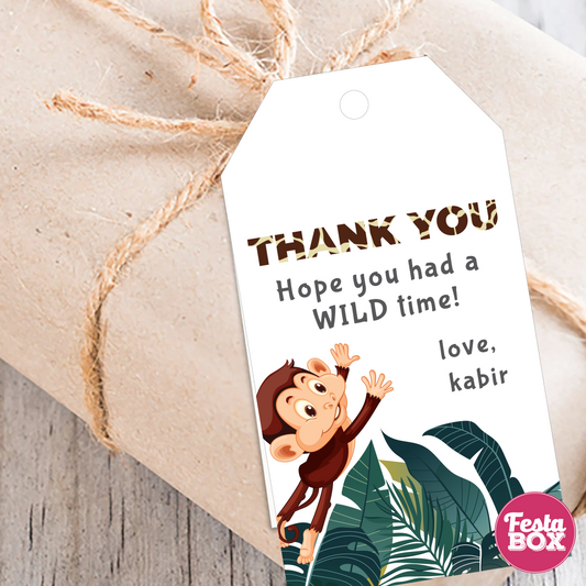Gift Tags under Jungle Safari Birthday Party Theme Collection by Festabox