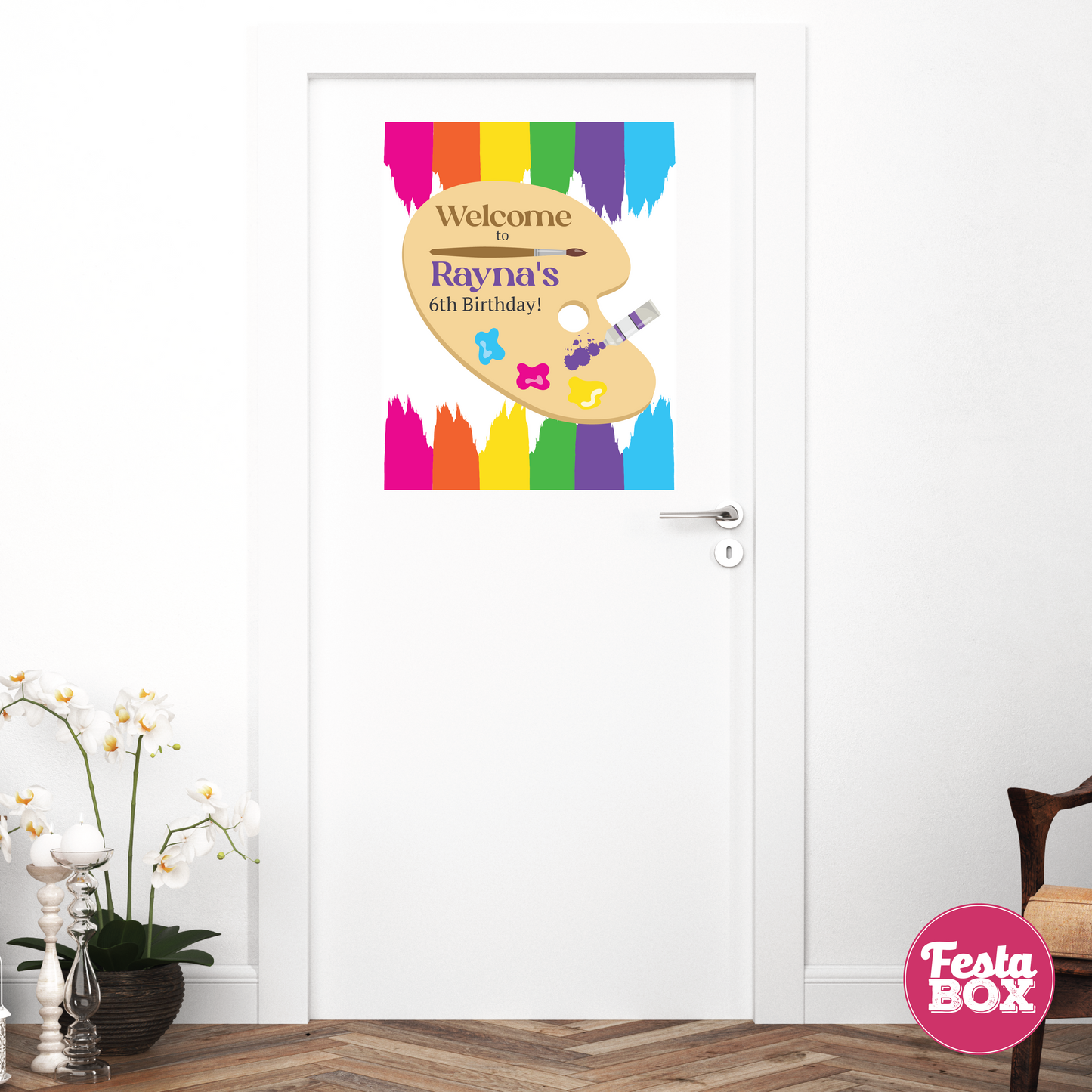 Welcome Sign for Baby Shower – Arts Theme by Festabox