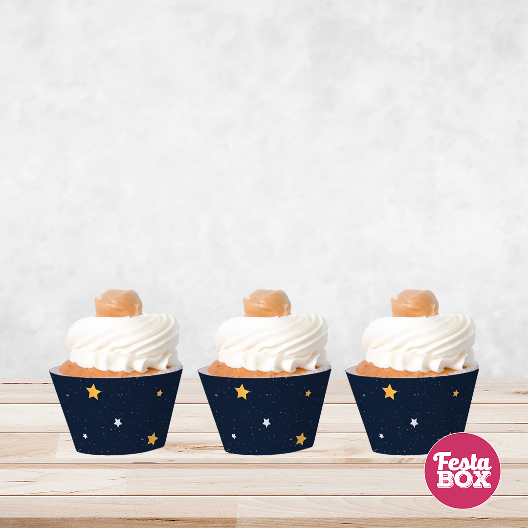 This set of cupcake wrappers is part of the Space Theme Collection by Festabox